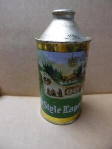 1940s Old Style Lager Cone Top Beer Can in Very Nice Condition Vintage IRTP VG+