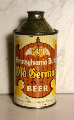OLD GERMAN PENNSYLVANIA DUTCH BEER - CONE TOP - IRTP - LEBANON VALLY BREWING, PA