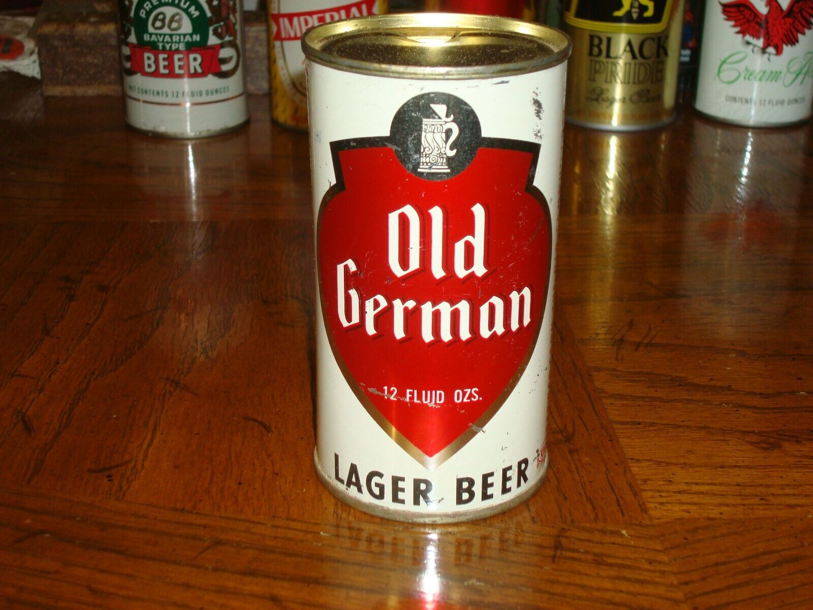 OLD GERMAN LAGER BEER FLAT TOP BEER CAN GRACE BROS BREWING SANTA ROSA CA