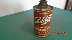 Vintage Schlitz Sunshine VITAMIN D  Beer Cone Top Can Very Nice!!!