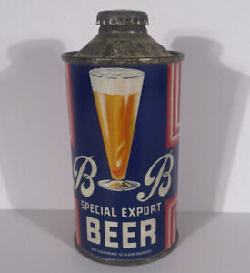 B And B Special Export Beer Cone Top Rainier Brewing San Francisco California