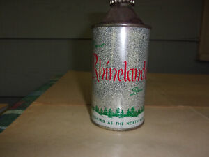 Rhinelander beer cone top snow can empty vintage antque collectible original