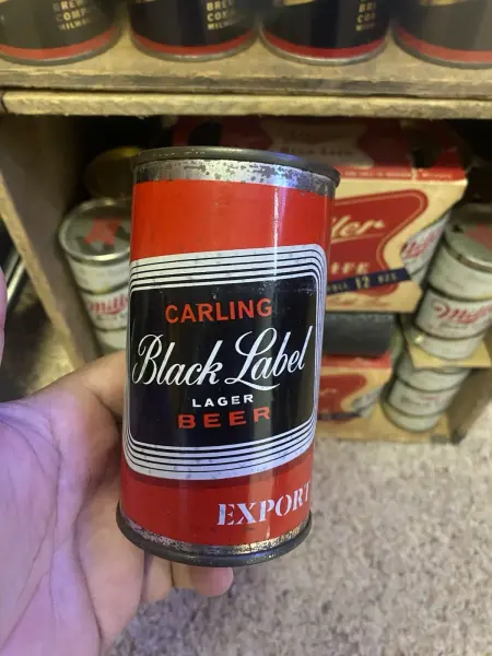 Carling Black Label flat top beer Export Carling Brewing Co Old Vintage