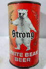 White Bear Strong with Strong Lid Flat Top Beer Can