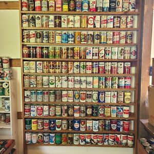 170 B/O Steel beer can bar display Bock Pabst Fischers Schells Schmidts Amana