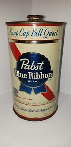 Nice Pabst Snap Cap Quart Cone Top Beer Can With Cap