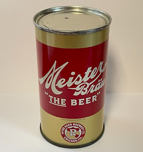 MEISTER BRAU THE BEER Flat Top Can OPENING INSTRUCTIONS  IRTP Peter Hand CHICAGO