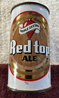 RED TOP BREWING ALE FLAT TOP BEER CAN CINCINNATI OHIO ADVERTISING VIRGINIA TAX