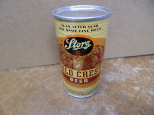 1940s Storz Gold Crest Beer Flat Top Beer Can IRTP Vintage Unrestored Omaha VG+