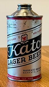 New Listing*Indoor Found* Kato Lager Low Profile Cone Top Beer Can-USBC# 171-2