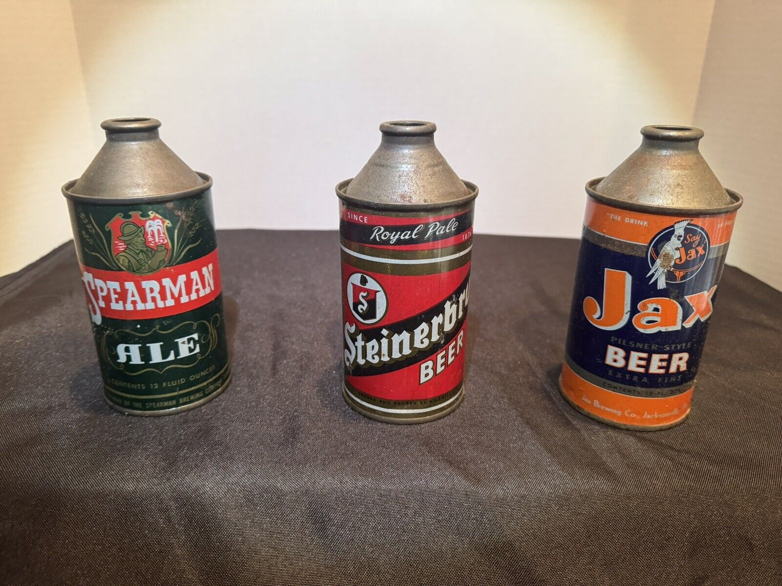Vintage Cone Top Beer Cans LOT of 3