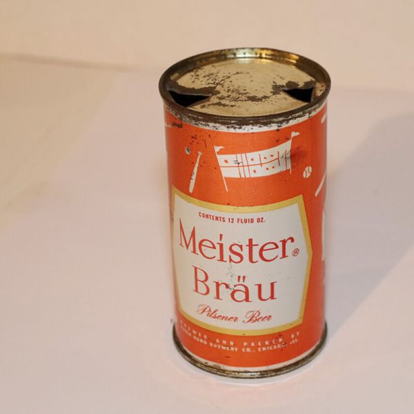 Meister Brau Beer Flat Top Set Can Sports Baseball