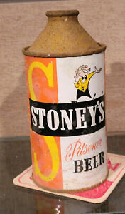 1950S STONEYS  STEEL CONE TOP BEER CAN JONES SMITHTON PA EMPTY