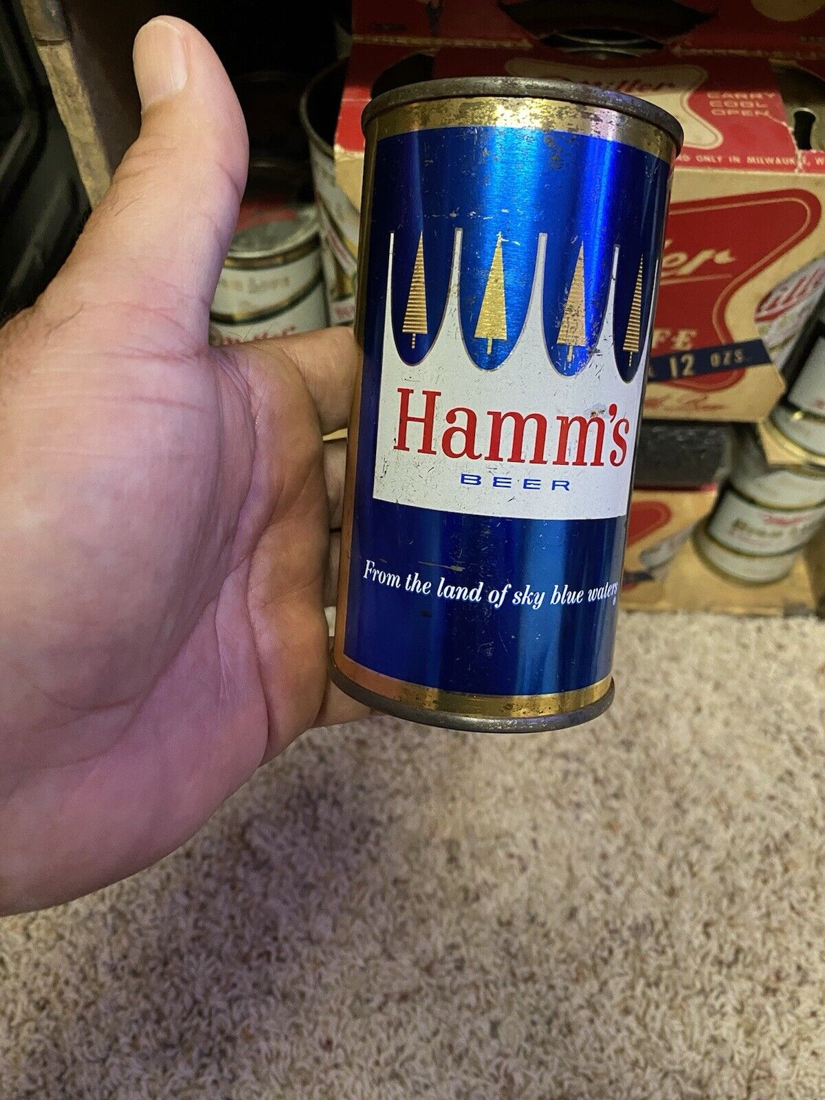 Hamms flat top beer can Hamms Brewing Co St Paul Mn Old