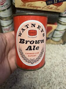 Watneys Brown Ale Flat Beer Can OI 10 Ounce Red N Pink Can London England