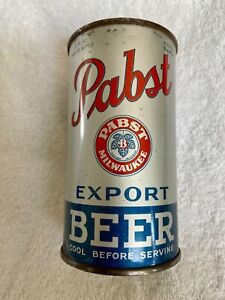 FLAT TOP BEER CAN EMPTY PABST MILWAUKEE  (TOUGH VERSION) SPOT ON GRADE OI B.O.