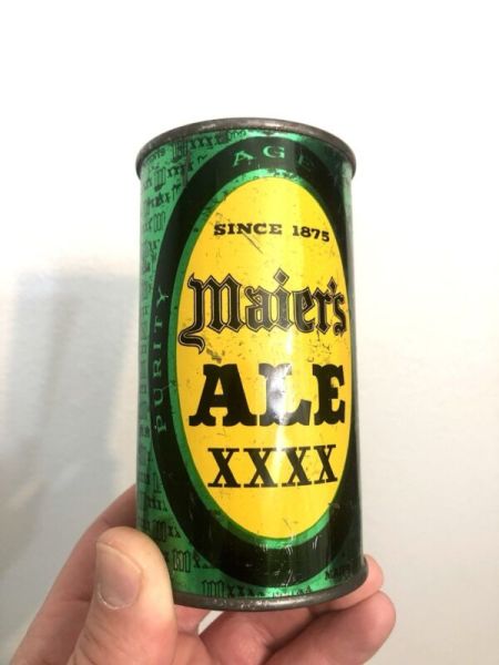 Maiers Ale XXXX Flat Top Beer Can
