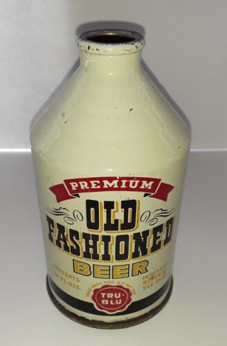 1940's OLD FASHIONED BEER TRU-BLU Crowntainer IRTP Cone Top Can NORTHAMPTON PA