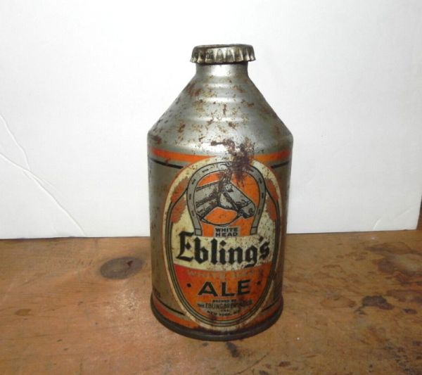 Ebling Brewing Co NY Vintage WHITE HEAD Ale Cone Top Beer Can