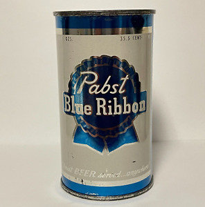PABST BLUE RIBBON BEER FLAT TOP CAN  MILWAUKEE WI   STUNNING , SHINY Condition!!