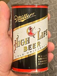 Miller High Life Flat Top Beer Can Vintage antique old