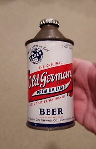 *Minty* 1950s OLD GERMAN BEER cone top (USBC #176-24) from MARYLAND !!