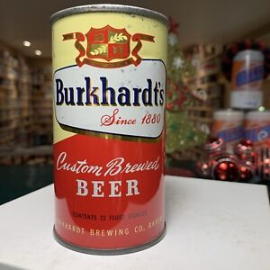Burkhardt's Custom Brew Flat Top Beer Can 12oz 47-9 Burkhardt Brewing Akron OH