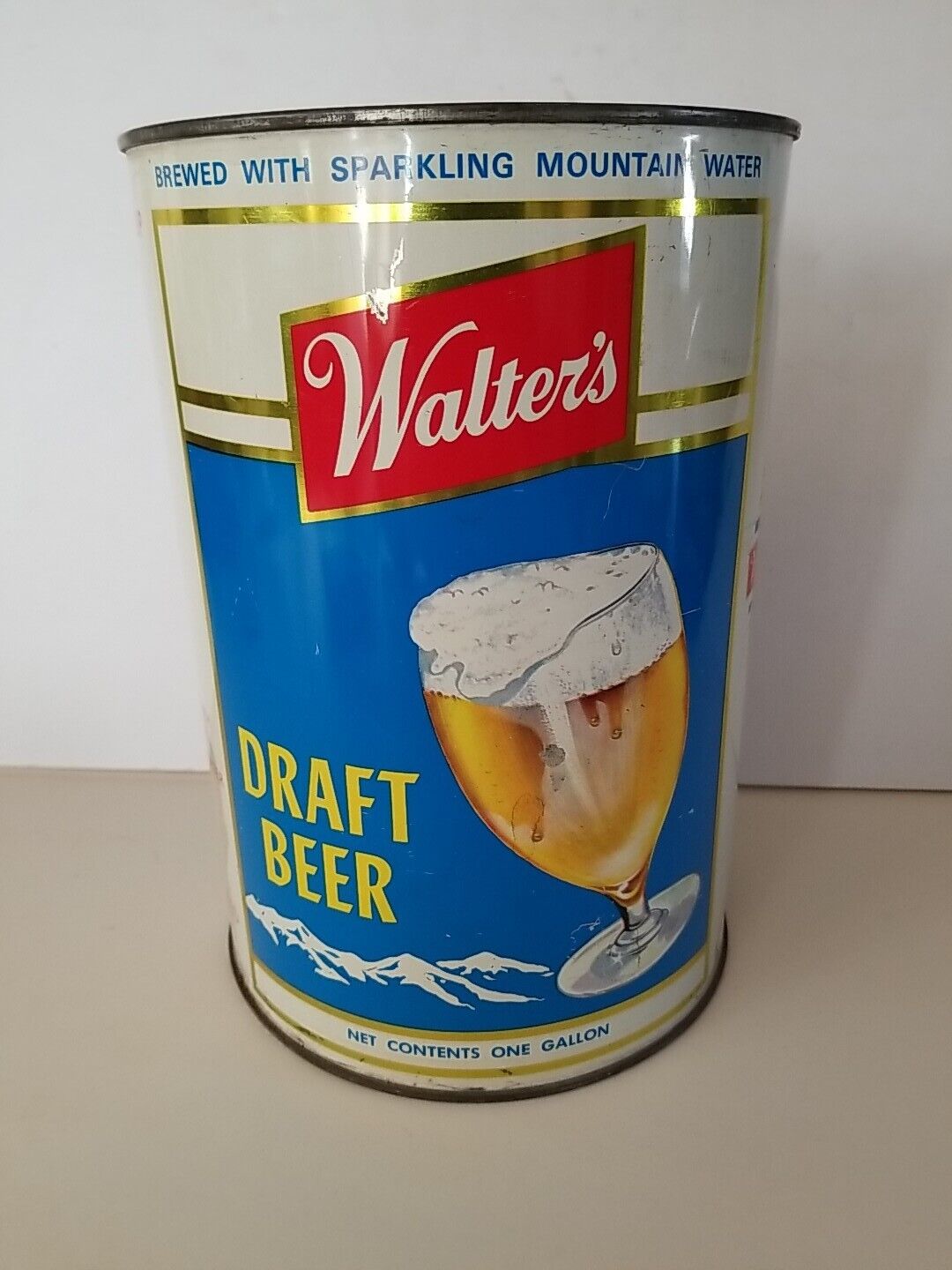 walters  beer can Keg One Gallon Empty. Pueblo CO. RARE....