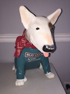 Vintage Bud Light Beer Spuds MacKenzie Plastic Blow Mold Dog Bar Advertising