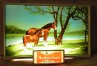 1950'a Vintage Budweiser Electric Bar Light Sign Horses Advertisement 20