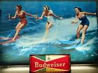 Budweser Light-Up Water Ski Sign, Clean, USA Girls Circa 1950s-60s, a HOT Find!!