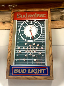 Vintage Budweiser vs Bud Light Super Bowl Football Play Wall Clock 17”X10” (SH)