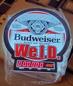 New in Box - Budweiser We I.D. LED Beer Sign