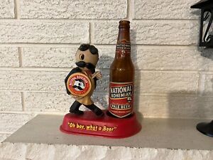 C1950 NATIONAL BOHEMIAN BEER “NATTY BO” STATUE STORE COUNTER DISPLAY STAND