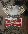 Vintage Atlanta Braves & Budweiser Tin Metal Sign 1991 Rare