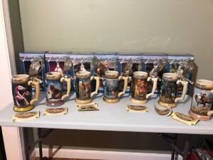 Animals of the Seven Continents Series  Lidded Beer Steins complete set NIB