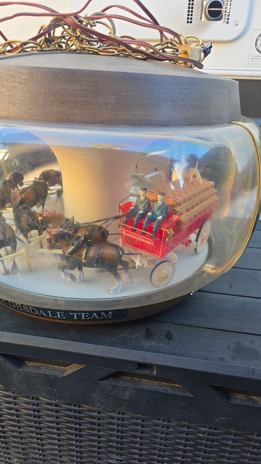 vintage budweiser clydesdale Parade Carousel Beer Light,Motion Rotating Sign