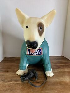 Rare Vintage Bud Light Beer Lighted blow mold Spuds Mackenzie Dog Bar Sign