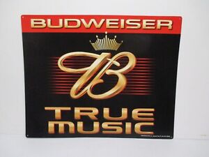 2004 Anheuser Busch Budweiser True Music Metal Beer Advertising Sign 35.5