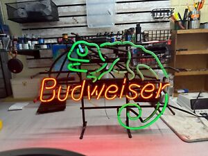 Vintage 1998 Budweiser ‘Louie the Lizard’ Neon Sign