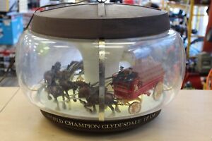 Vintage Budweiser Lighted World Champion Clydesdale Team Parade Carousel Globe