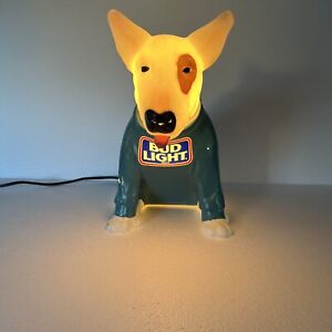 Vintage 1987 Spuds MacKenzie Bud Light Blow Mold Lamp working