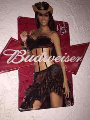 Ninel Conde Metal Budweiser Sign 