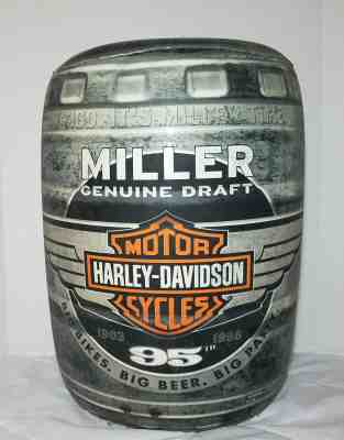  Harley Davidson 95th Anniversary Miller Genuine Draft Beer Inflatable Keg Rare 