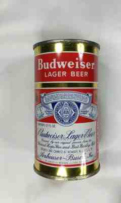 --VERY NICE-- Budweiser Lager Beer Flat Top Can (3 Cities)