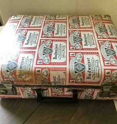 Vintage Budweiser Beer Can Suitcase Roller Rink Skate Case 1980s Retro Bud