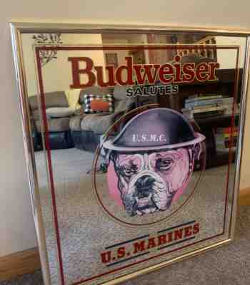 BUDWEISER Salutes the U.S. Marines - Marine Corps USMC Bulldog 1992 - 21” x 23”