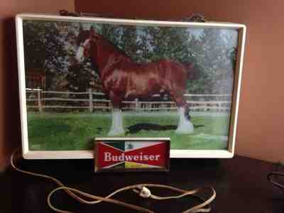 Rare Vintage BUDWEISER SIGN 50's *KING OF BEERS* Beer Light