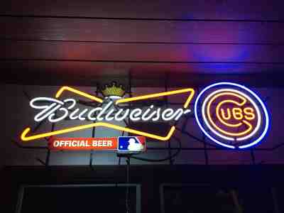 Chicago Cubs Budweiser Beer Neon Sign Light AMERICAN MADE  