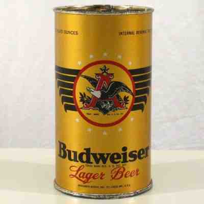 Anheuser-Busch Budweiser Lager Beer Flat Top Can St. Louis Missouri --MINTY--